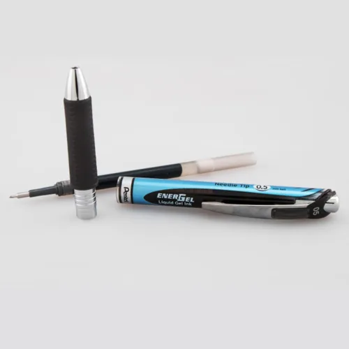 Miniatura 3 de Pentel EnerGel RTX - Bolígrafo retráctil de gel líquido, punta de aguja de 0.02 pulgadas, línea fina, tinta negra, paquete de 12 cajas con ventana