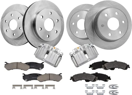 Miniatura 22 de Detroit Axle - Kit de frenos para Ford Crown Victoria Mercury Grand Marquis Marauder 2003-2011, rotores de freno y pastillas de freno de cerámica