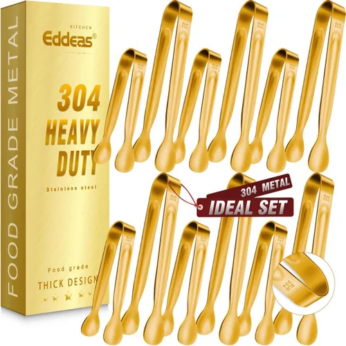 Miniatura 25 de Pinzas para cocinar – Pinzas de cocina de acero inoxidable de 600 grados resistentes al calor, pinzas de bloqueo de metal resistente, perfectas