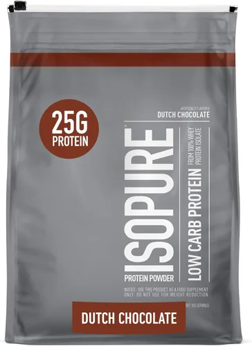 Miniatura 24 de Isopure Zero Carb 100% Proteína Pura de Suero Aislado en Polvo, Sin Lactosa, Sin Gluten, Con Vitaminas, Vainilla Cremosa, 25g de Proteína por