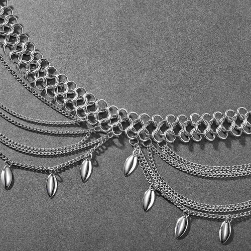 Miniatura 6 de Victray Cadena de cintura de vientre para mujer, cadenas de cuerpo de lentejuelas, joyería de cintura de moda, accesorio de joyería para el cuerpo