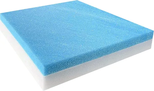 FoamTouch Cojín de banco de espuma viscoelástica de gel de 4 x 24 x 24 pulgadas, repuesto de firmeza media (reemplazo de asiento, sábana de