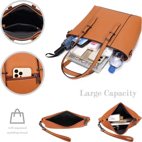 Miniatura 5 de Bolsas estilo cartera y bolsos estilo tote y de hombro para mujer con asa superior.