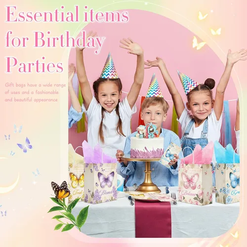 Miniatura 7 de Qeeenar 36 juegos de bolsas de regalo cristianas para iglesia, mariposa, bolsas de regalo religiosas de la Biblia con tarjetas de bendición, papel