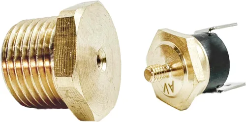 Interruptor de Termostato de Potencia para Ventilador Eléctrico de Radiador, Sensor de Temperatura, Sonda de Latón Roscada (1/2" NPT, 140°F 140'F