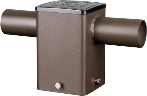 Adaptador de espiga horizontal cuadrado de 180 grados con 2 brazos para adaptador de soporte de poste cuadrado de 4 pulgadas, 2 accesorios de