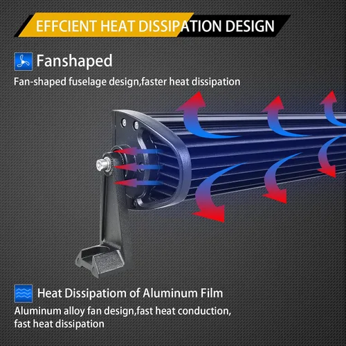 Miniatura 5 de SKYWORLD Barra de luz de 52 pulgadas, 67500 lm, haz combinado de inundación recta, haz combinado de luces LED para automóvil, lámpara antiniebla
