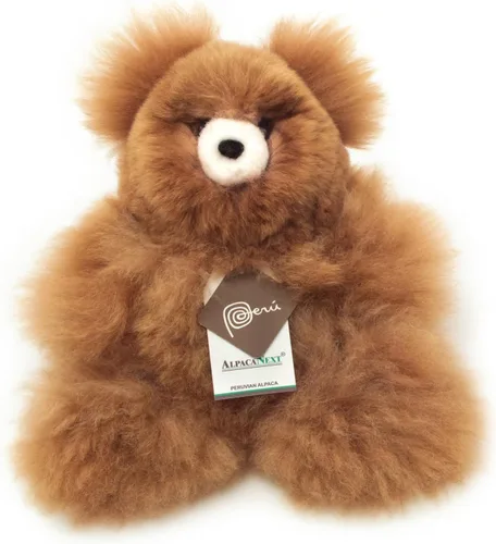 Miniatura 10 de Oso de Peluche de Alpaca Bebé Suave y Tierno - 9 pulgadas. Animal de Peluche de Alpaca Premium Hecho a Mano con Piel Auténtica de Alpaca. Lindo Oso