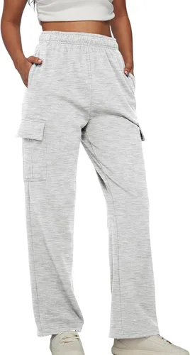 Miniatura 2 de Cargo Sweatpants for Women Casual Fleece Lined Joggers High Waisted Sweat Pants with Pockets