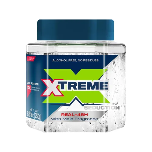Xtreme Gel Seduction Styling Hair Gel para hombres con aloe vera y control de 48 horas, 8.81 onzas (paquete de 12)