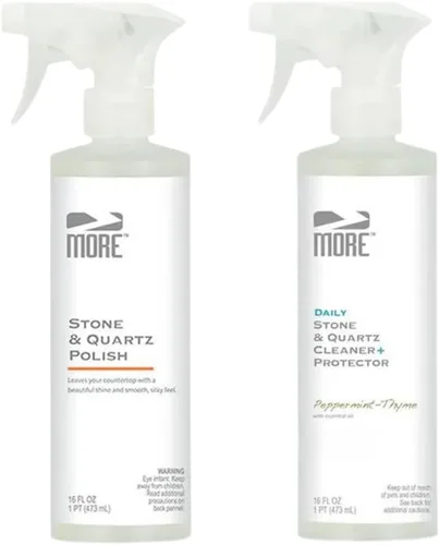 Miniatura 13 de MORE Limpiador de Piedra y Cuarzo + Protector - Recambio de Spray para Cuidado de Superficies a Base de Agua - Para Encimeras de Cocina y Baño