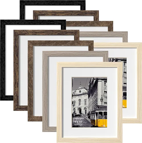 Miniatura 11 de eletecpro - Juego de 10 marcos de fotos de 5 x 7 pulgadas, collage de marcos de fotos para decoración de pared, muestra fotos de 4 x 6