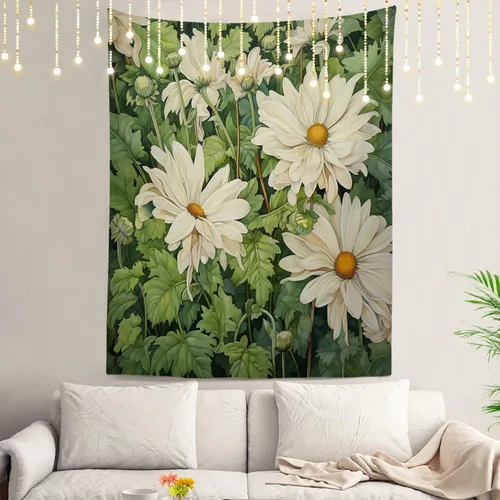 Miniatura 22 de Shrahala Tapiz de pared con paisaje de lago de otoño, bosque amarillo, para colgar en la pared, tapiz grande, decoración de fibra de poliéster