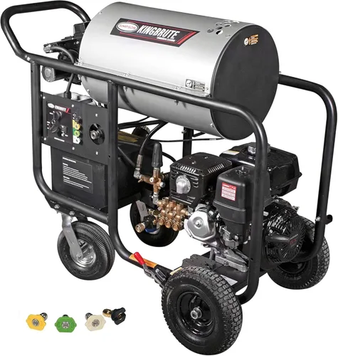 Simpson Lavadora a Presión de Gas de Limpieza de 4000 PSI, Lavadora a Presión de 4.0 GPM para Uso con Agua Caliente, Motor Honda GX390, Manguera