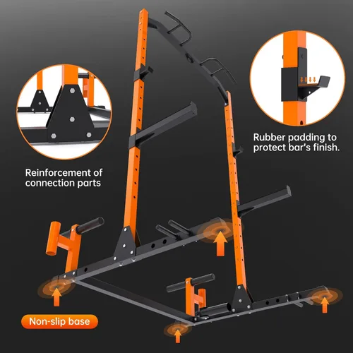 Miniatura 5 de leikefitness Equipo de ejercicio multifunción de torre de energía, estación de inmersión para dominadas, altura ajustable para gimnasio en casa