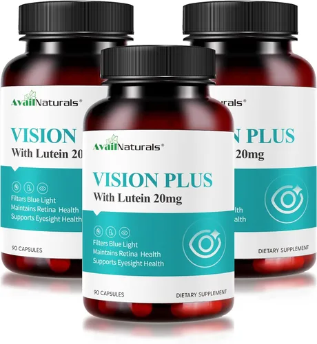 Miniatura 8 de Vision Plus Vitaminas para los ojos con luteína de 20 mg, extracto de arándano y arándano, quercetina, taurina, bioflavonoides cítricos