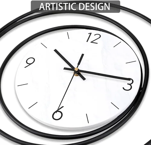 Miniatura 3 de Dankeit - Reloj de pared decorativo, movimiento de cuarzo de calidad silencioso sin tictac, operado con pilas, relojes de pared grandes