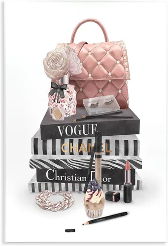 Miniatura 29 de Stupell Industries 'Chic Shoes Glam Bookstack', placa artística de pared, 10 x 15 pulgadas, fácil de colgar y resistente, fabricada en Estados