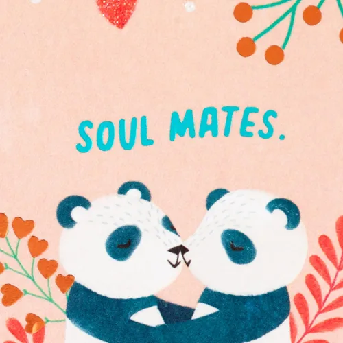 Miniatura 4 de Hallmark Tarjeta de aniversario (almas gemelas, pandas)