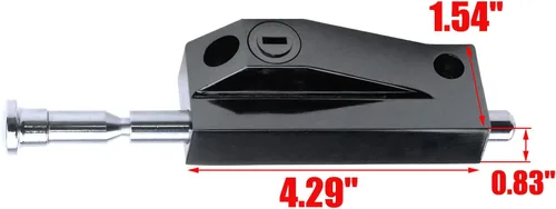Miniatura 2 de MY MIRONEY Cerradura de puerta corredera negra para puertas de patio de vidrio de ventana Cerradura de seguridad auxiliar