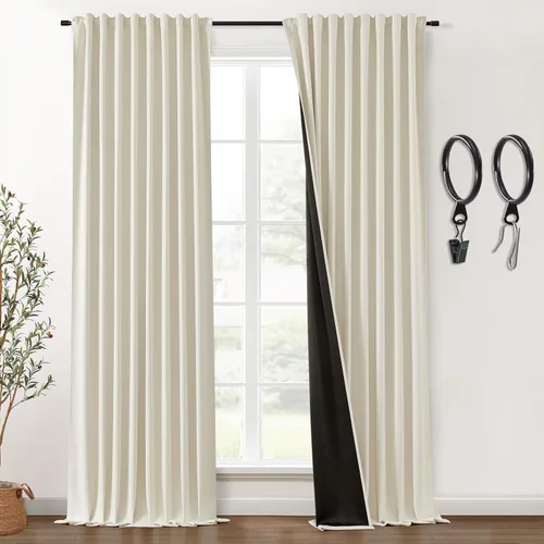Miniatura 7 de SHINELAND Cortinas opacas cortas para ventanas de dormitorio, cortinas de baño, 45 pulgadas de largo