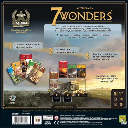 Miniatura 3 de Asmodee Juego de mesa 7 Wonders (nueva edición) - Lleva tu civilización a la prosperidad, juego de estrategia para niños y adultos, a partir de 10