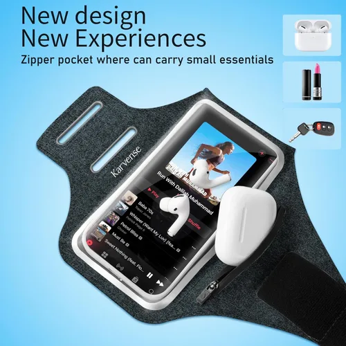 Miniatura 2 de Soporte de teléfono para correr, banda para correr para iPhone y Samsung Galaxy, soporte para brazalete de teléfono celular para caminar, gimnasio