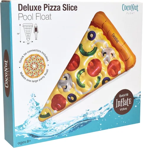Miniatura 5 de Coconut Outdoor Deluxe Pizza Slice - Flotador de piscina – Balsa inflable – Flotador de tumbona duradero de larga duración y juguete de agua