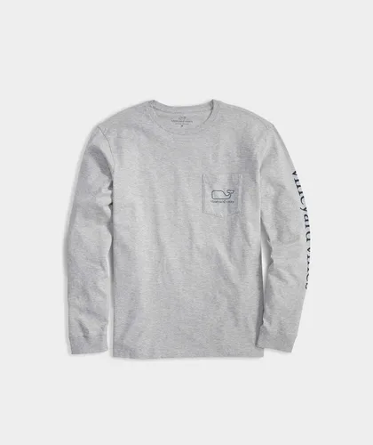 Miniatura 2 de vineyard vines Mens Long Sleeve Modern Whale Pocket T-Shirt