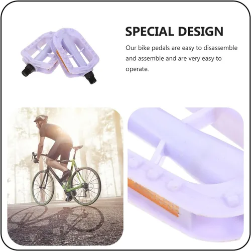 Miniatura 4 de Wakauto Pedales de bicicleta para niños, pedales de husillo de 1/2 pulgadas, antideslizantes, accesorios de bicicleta para 12 y 14 niños