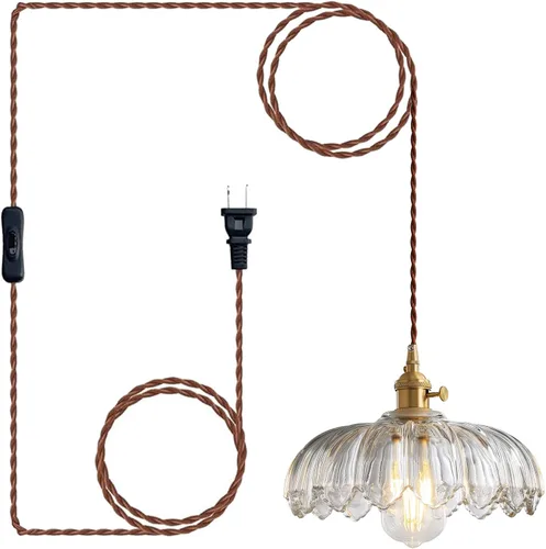 Miniatura 27 de XZHGCEE Lámparas colgantes vintage: luces colgantes de cristal isla de cocina, luz colgante verde, lámpara colgante moderna lámpara colgante de luz