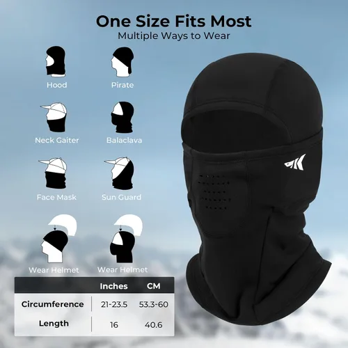 Miniatura 5 de KastKing Pasamontañas de niebla de montaña de invierno para hombres y mujeres, equipo ideal para clima frío para pesca en hielo, motos de nieve