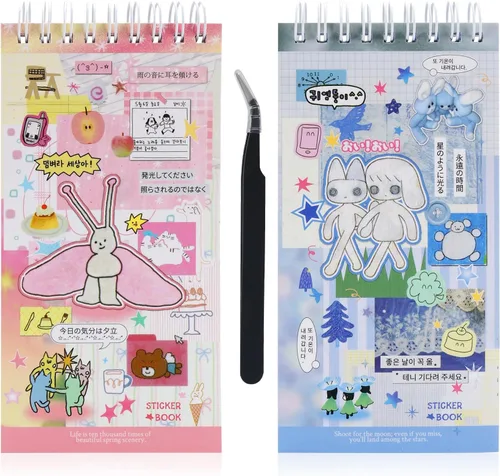 Miniatura 8 de Calcomanías coreanas para tarjetas fotográficas kpop, 3500 para decoración de libros, estéticas, purpurina, mariposa, amor, cinta, flor, alfabeto