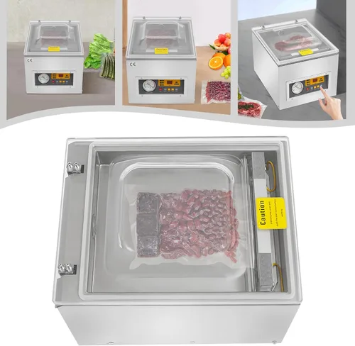 Miniatura 9 de Sellador al vacío de cámara, máquina de envasado de cocina, sellador al vacío de cámara de alimentos de cocina, sellador al vacío de 110 V