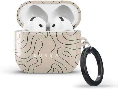 Miniatura 10 de Burga Funda rígida para Airpod compatible con Apple Airpods 4, estuche de carga, patrón minimalista de lunares - Funda protectora de plástico duro