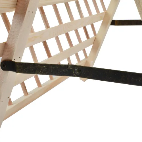 Miniatura 3 de NW Soporte plegable de hilo de madera para 120 carretes para coser y bordar, estante y organizador de hilos plegable para coser (madera natural)