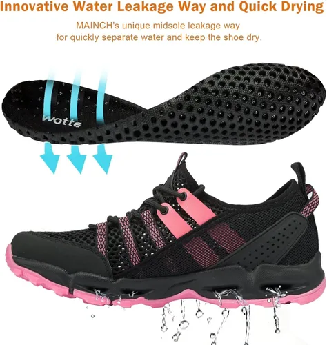 Miniatura 3 de MAINCH Zapatos de agua de senderismo para mujer, de secado rápido, para deportes al aire libre