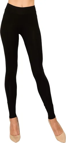 Miniatura 2 de EttelLut - Leggings de algodón y elastano básicos, de tela jersey, largo completo o arriba de los tobillos, talla regular y extra grande