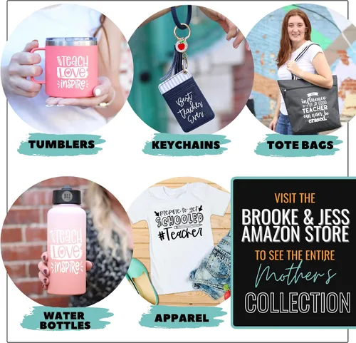 Miniatura 40 de Brooke & Jess Designs Teacher Tote Bag for Work - Teacher Handbag Gifts for Women, Teacher Bag Best Teacher Appreciation Gift