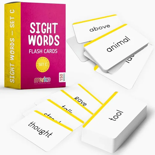 Miniatura 10 de merka Tarjetas flash de palabras a la vista – 150 tarjetas, juego B – frituras de palabras y vocabulario para lectura de primer grado