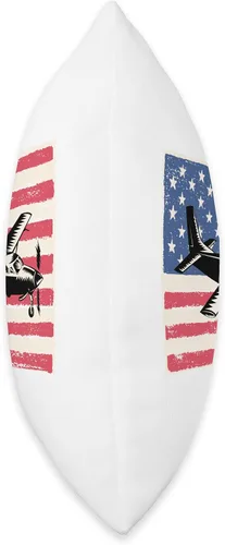 Miniatura 2 de Airplane For Men Humor Pilot Gift Idea American Flag Throw Pillow