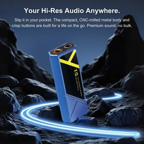 Miniatura 2 de Surfans Amplificador de auriculares DAC portátil X10, adaptador de audio USB-C DAC con salidas equilibradas de 0.138 in y 0.173 in, hasta 522 mW