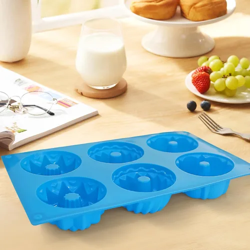 Miniatura 6 de Sidosir 3 moldes para tartas de tubo estriado, molde cuadrado antiadherente con diseño estriado para hacer moldes para pasteles, molde de tubo