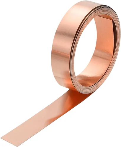 Miniatura 33 de uxcell Rollo de chapa de cobre para tapajuntas 3500 mm x 100 mm x 0,02 mm, tira de cobre puro al 99,9% de 101,6 mm x 3,5 m, placa de hoja de metal