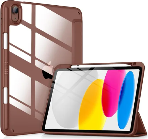Miniatura 38 de VIKESI - Funda para iPad (A16) 11 pulgadas 2025 y iPad 10ª generación 10.9 pulgadas 2022, con parte trasera transparente y marco de TPU a prueba