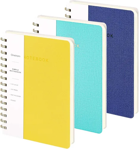 Miniatura 9 de Cuaderno de espiral – Cuaderno grande de tapa dura de 8.5 x 10.98 pulgadas con banda elástica y bolsillo, 180 páginas, diario plano de alambre