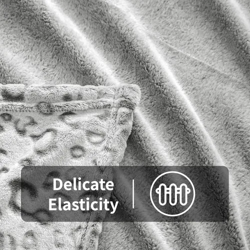 Miniatura 3 de FY FIBER HOUSE Manta de forro polar de franela con relleno de microfibra, ligera y acogedora, cubrecama de microfibra de lujo para adultos, 90"X90