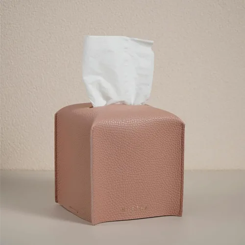 Miniatura 7 de OLETHA Funda cuadrada para caja de pañuelos, decoración estética de escritorio para habitación, hogar y oficina, soporte para cajas de pañuelos