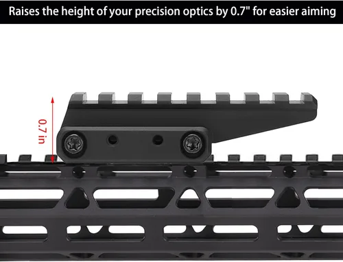 Miniatura 3 de Phoking Optic Riser Mount Picatinny Riser Fast Riser Red Dot Riser para Red Dot Sight Scope Optics
