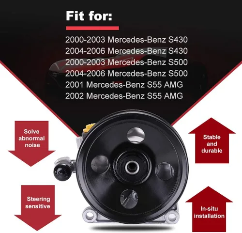 Miniatura 4 de cciyu Bomba de dirección asistida para 00-06 para Mercedes-Benz S430, 00-06 para Mercedes-Benz S500, 01-02 para Mercedes-Benz S55 AMG, 21-5326 Bomba